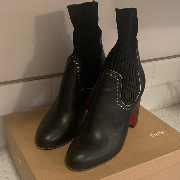 Christian Louboutin Sockies 85 leather ankle boots - Picture 2 of 10